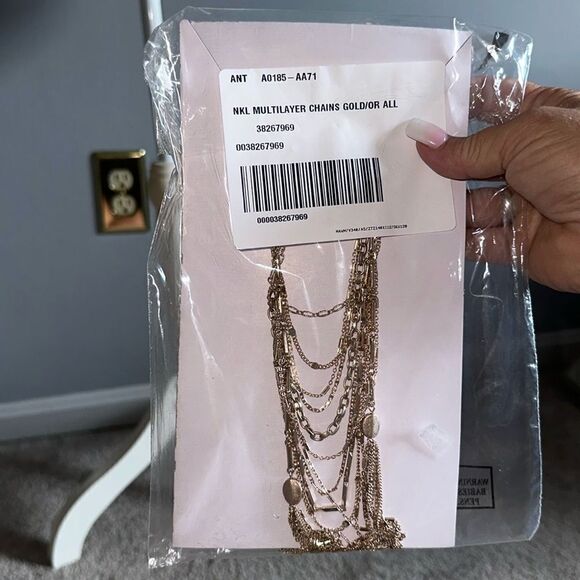 🔥Anthropologie Baubles Bijou Multilayer Chains Necklace - Picture 8 of 9
